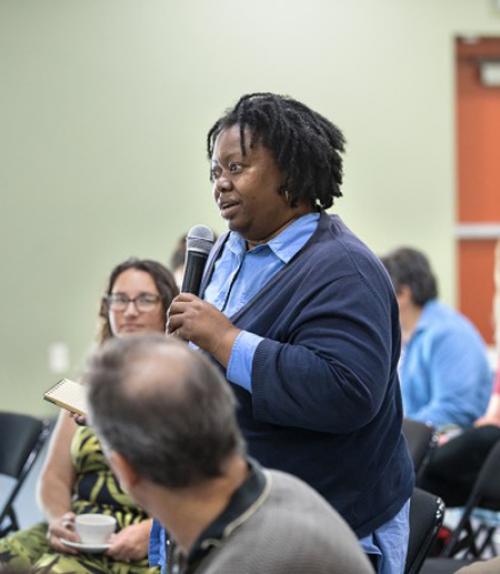 		 Speaker in community setting
	