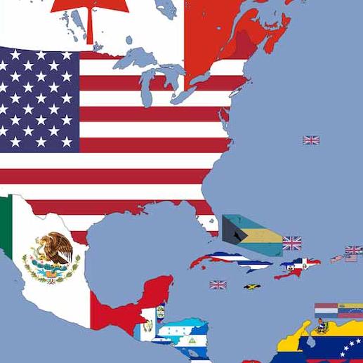 		Map of North and Central America, made of flag colors
	
