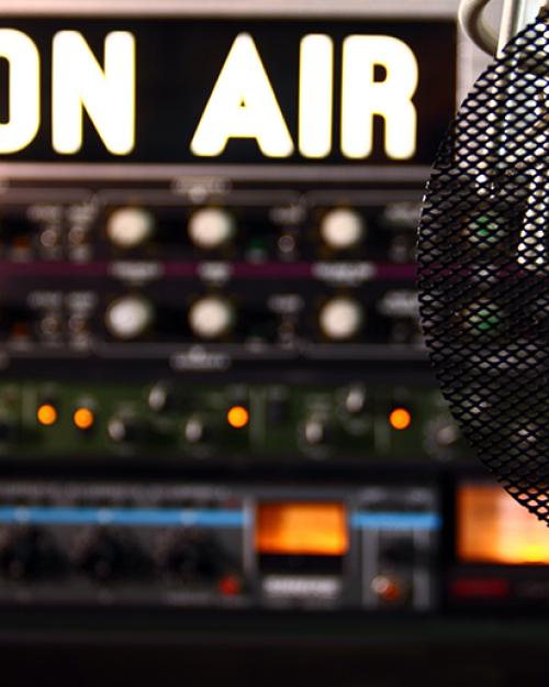 		 On Air sign near microphone
	