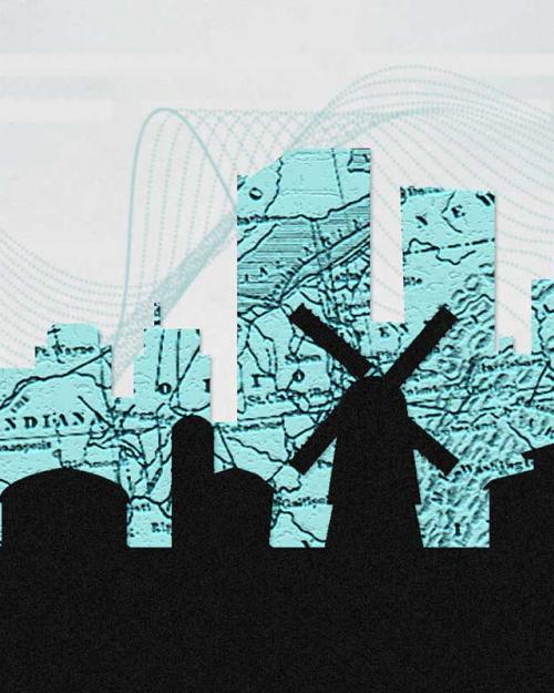 Illustration of building silhouettes 
