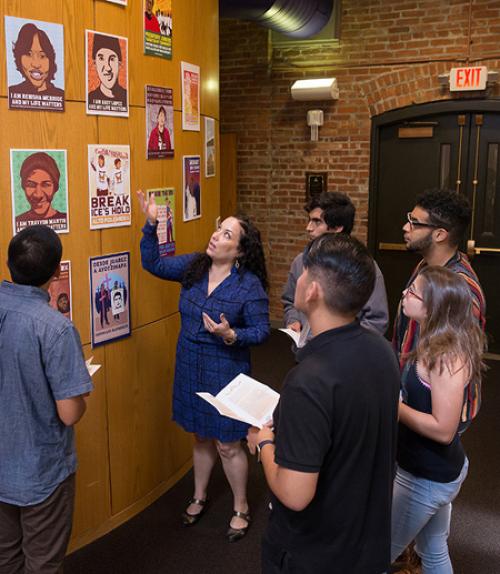  Ella Maria Diaz showing images from the show
